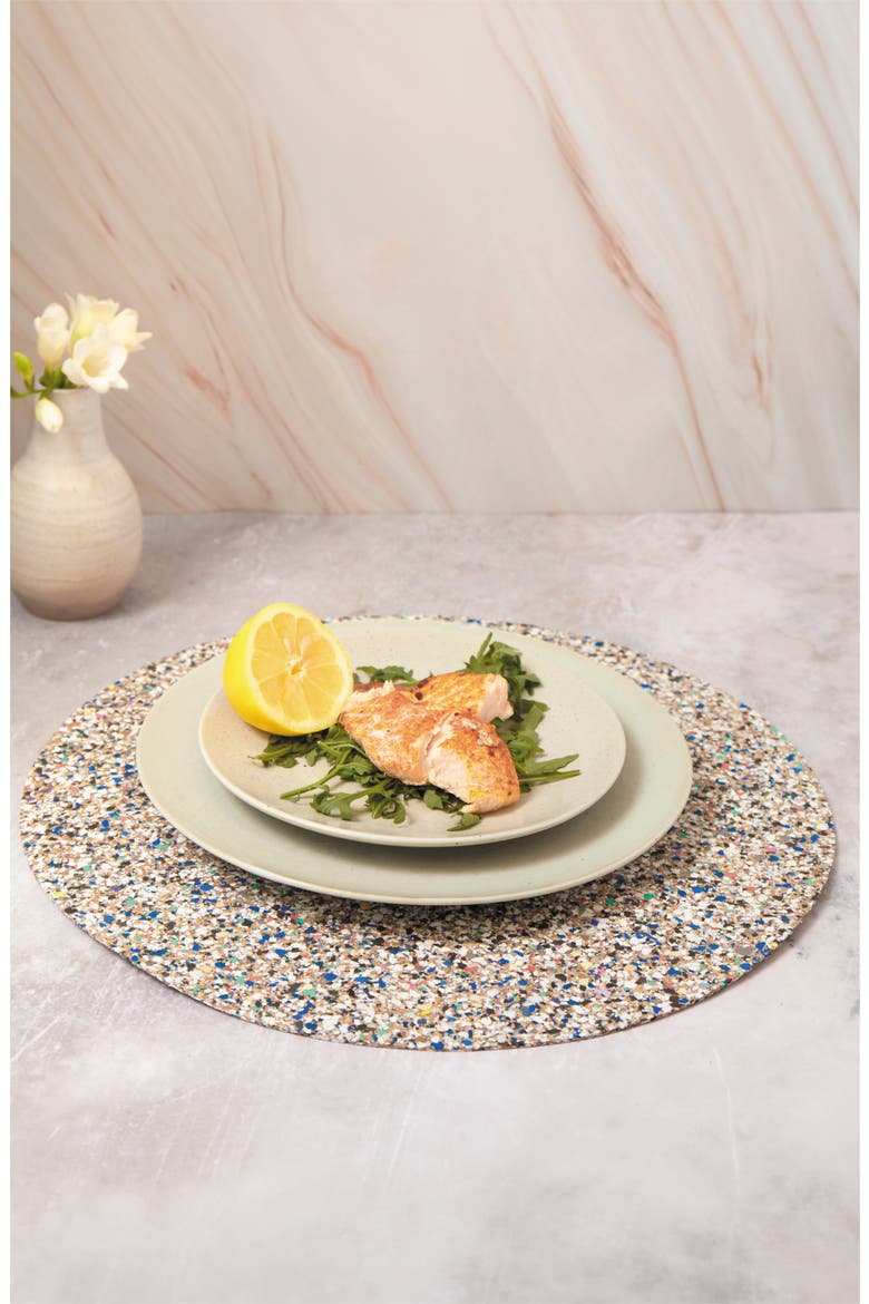 Beach Clean MAX Round Placemats Set of 6, Alternate, color, Natural Cork