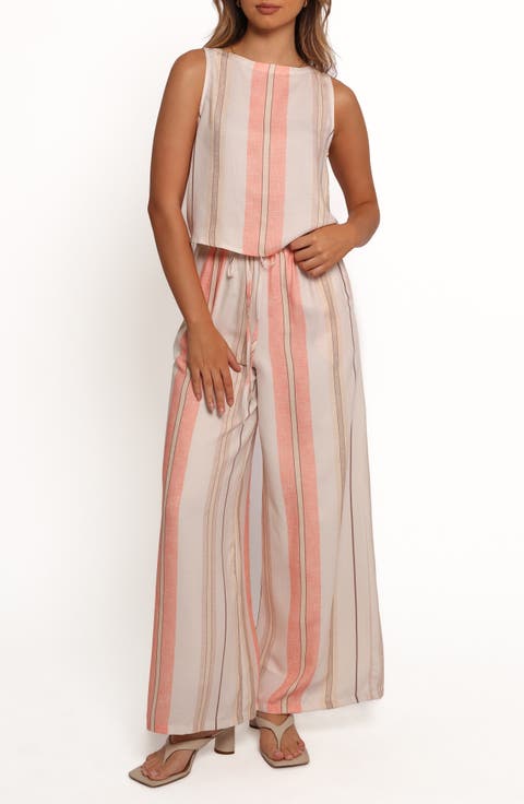 Mckenzie Linen Blend Tank & Wide Leg Pants Set