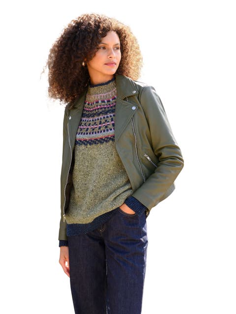 Stylish Classic Leather Biker Jacket