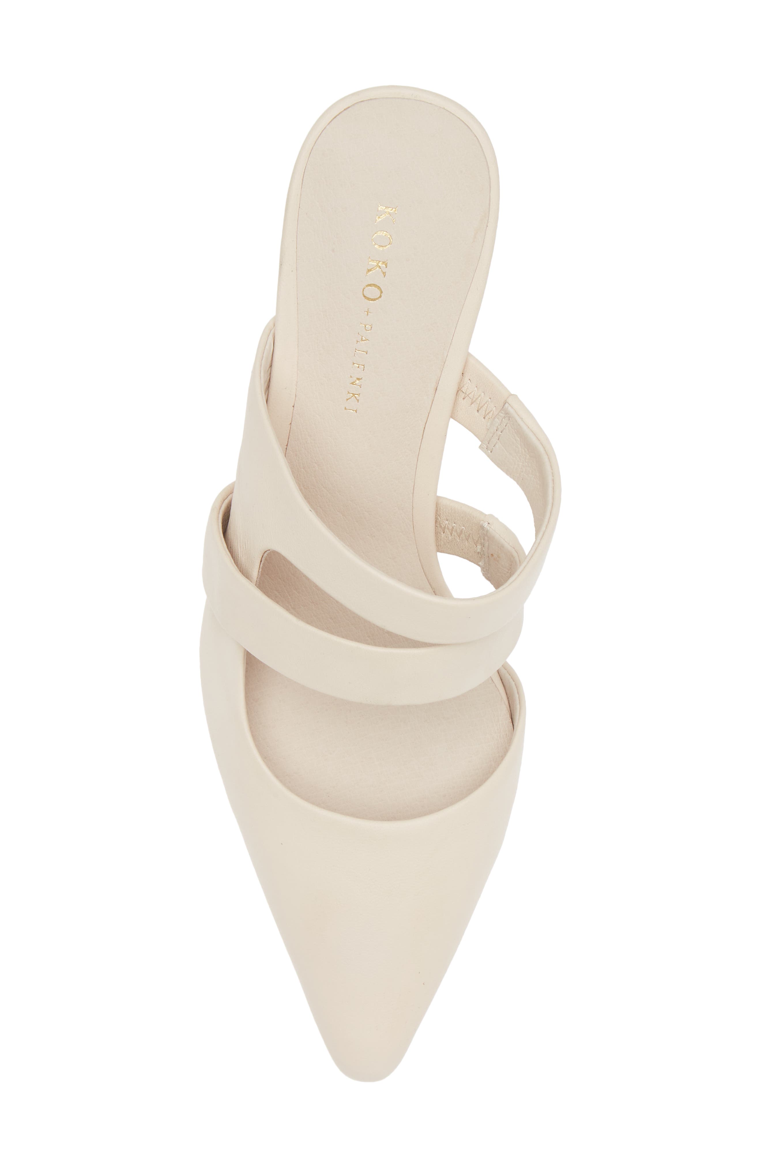 KOKO + PALENKI Century Pointed Toe Mule, Alternate, color, Beige Leather