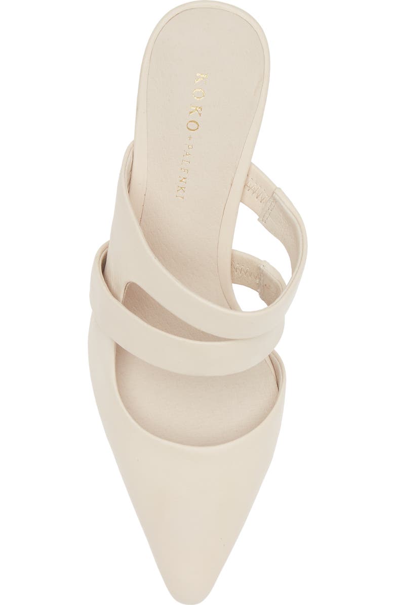 KOKO + PALENKI Century Pointed Toe Mule, Alternate, color, Beige Leather