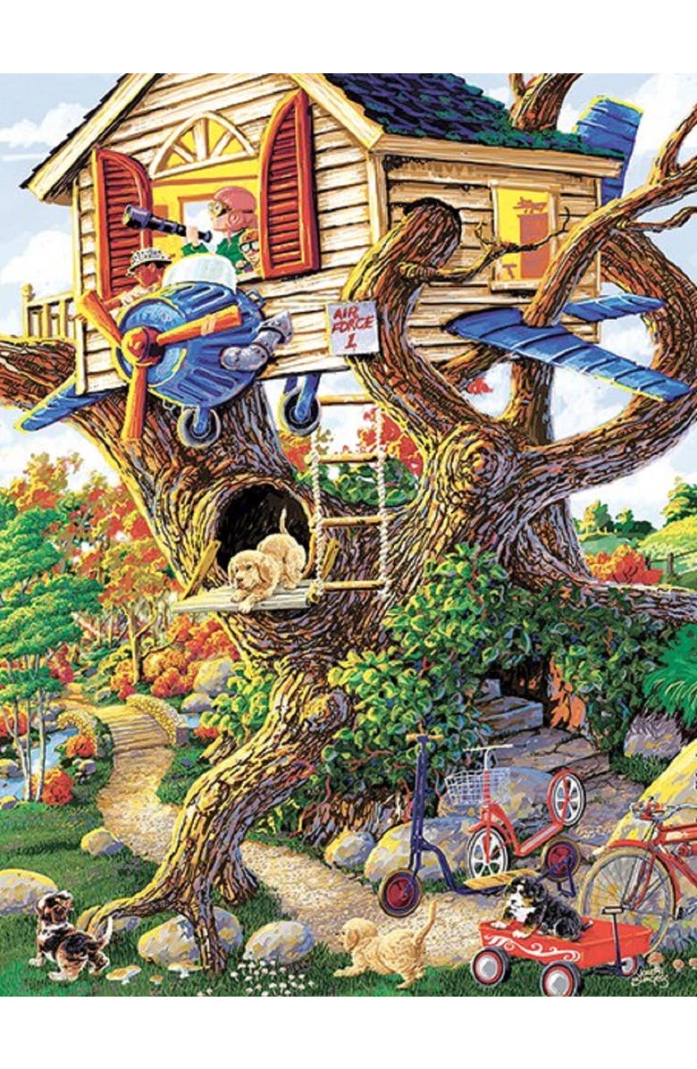 Sunsout Boys Treehouse 300 piece Jigsaw Puzzle for Adults, Alternate, color, Multicolor