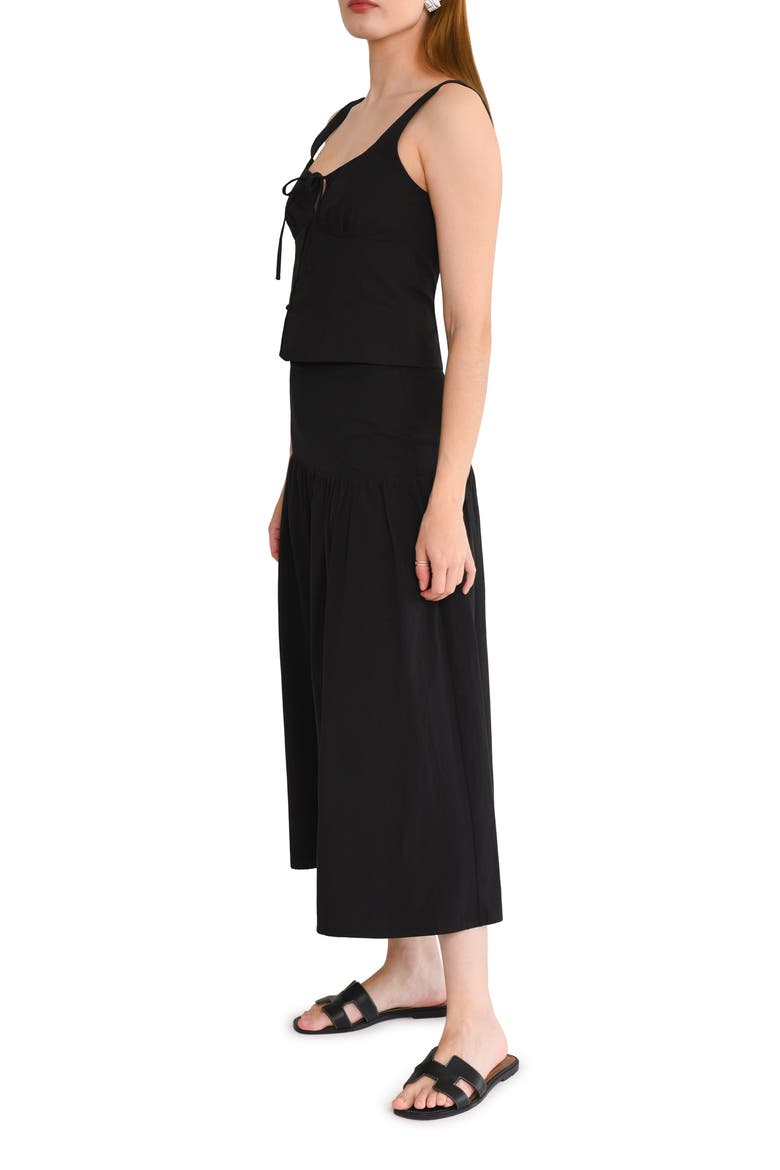 Isola Cotton Knit Skirt, Alternate, color, BLACK