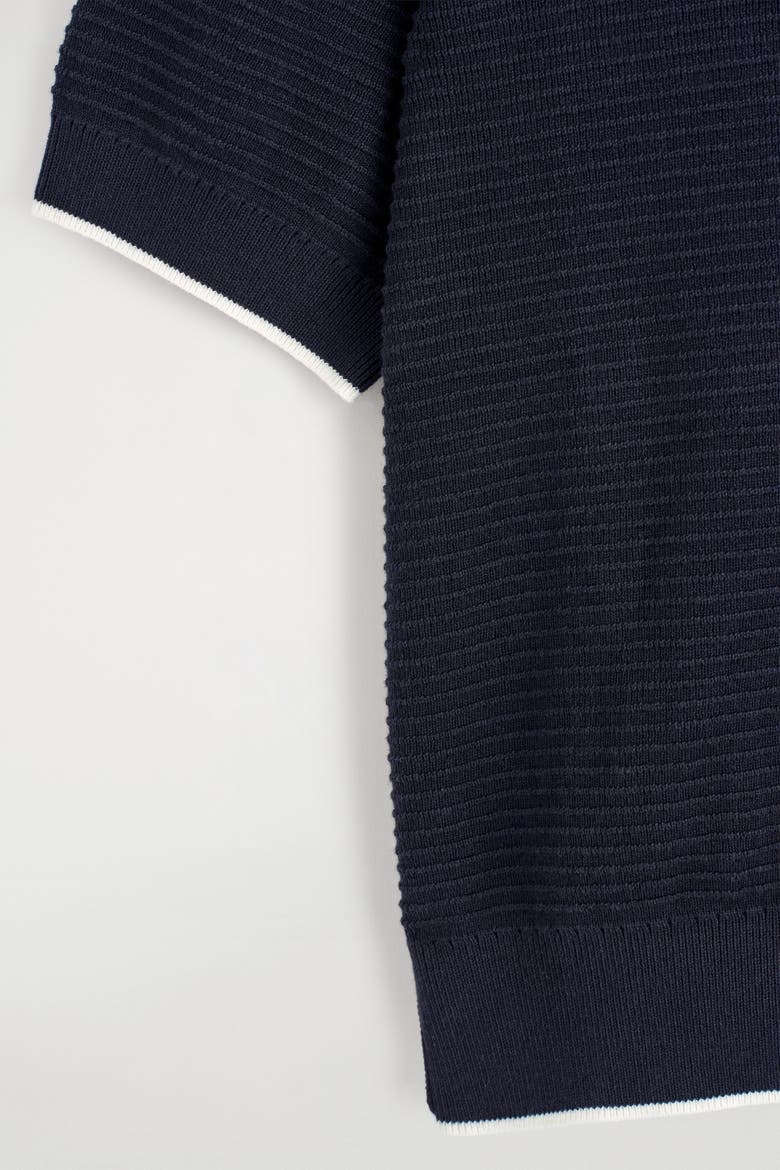 Sailor-collar Knitted Top, Alternate, color, NAVY