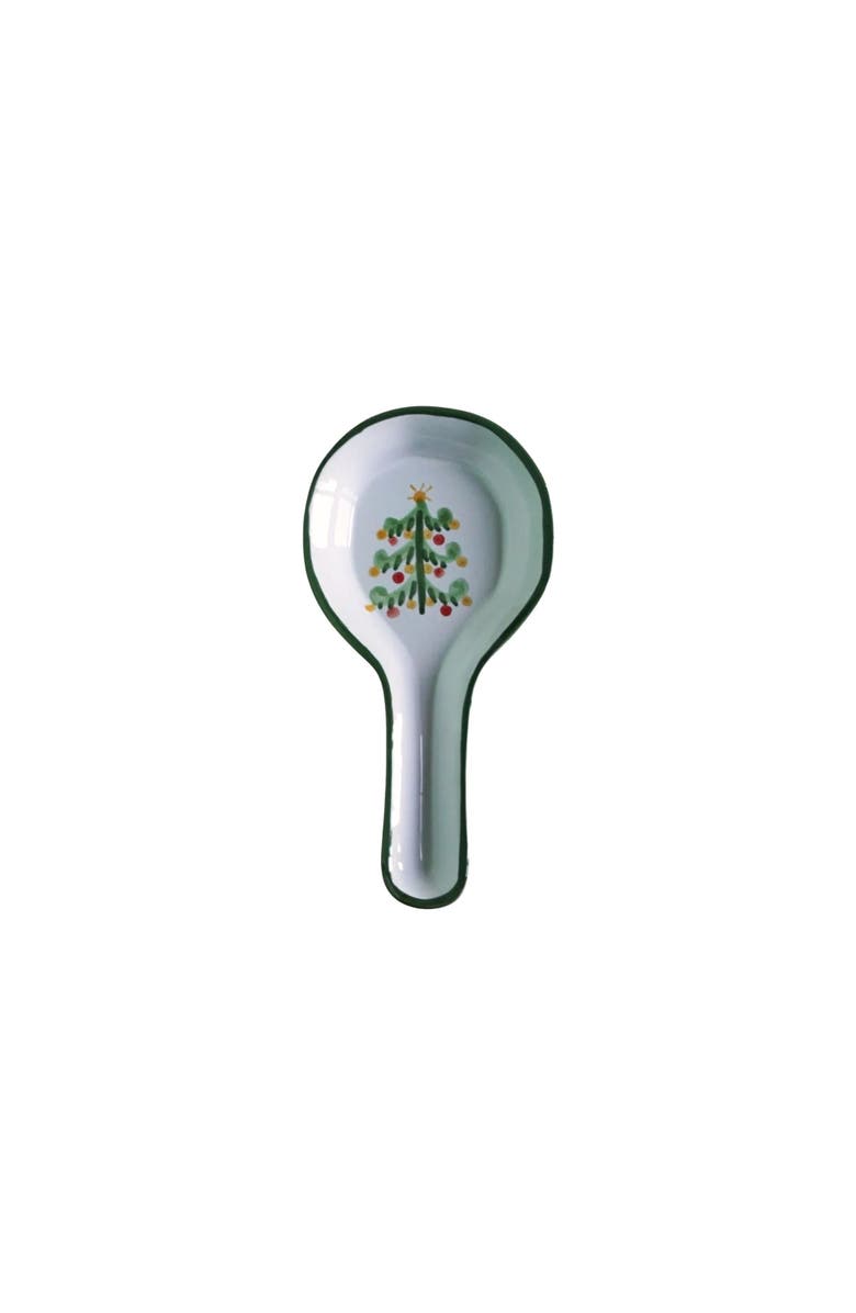 LA GABBIANELLA Magia (Christmas Tree) Spoon Rest, Main, color, White