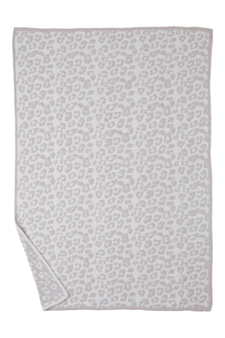 CozyChic® Leopard Print 54 x 72 Throw Blanket, Main, color, CREAM/STONE