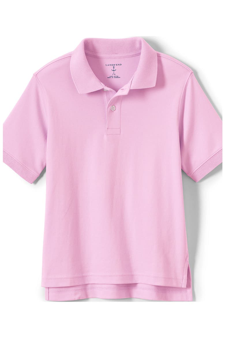 School Uniform Kids Short Sleeve Interlock Polo Shirt, Alternate, color, Ice Pink