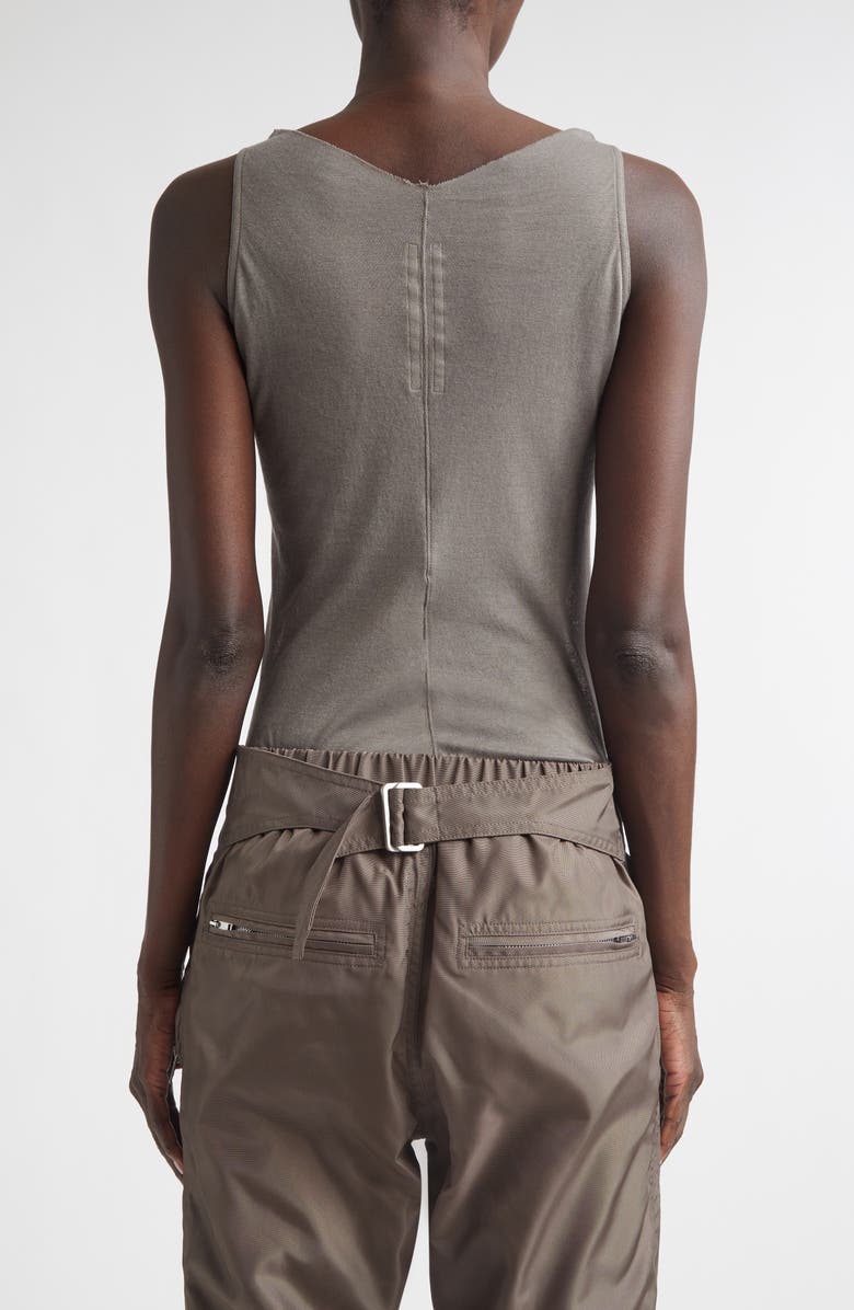 Rick Owens Raw Edge Cotton Tank, Alternate, color, Dust