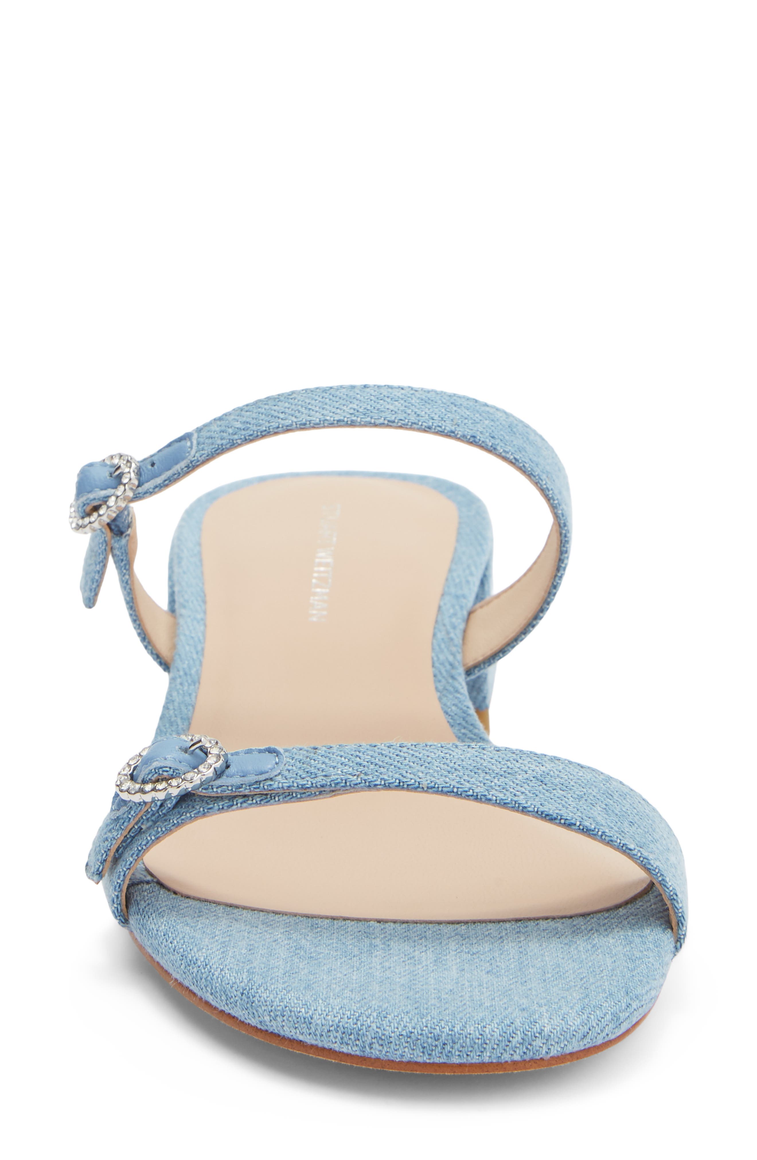 Stuart Weitzman Ginger Slide Sandal, Alternate, color, Mid Blue