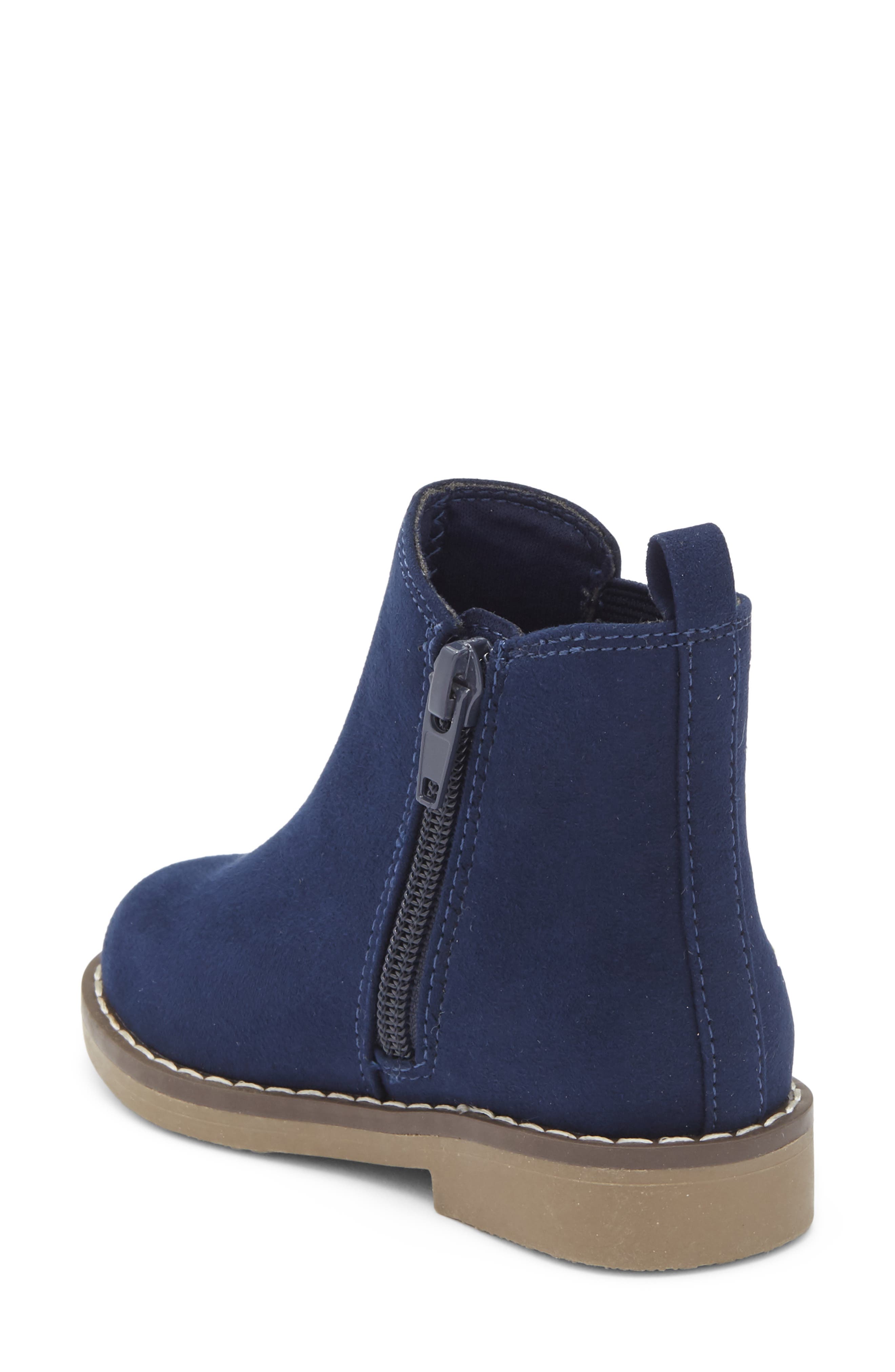 Kids' Caite Embroidered Short Boot, Alternate, color, NAVY