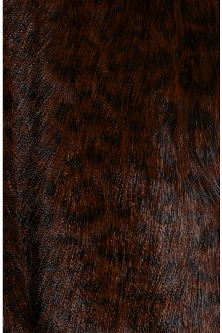 Minnie Faux Fur Jacket, Alternate, color, BROWN CHEETAH