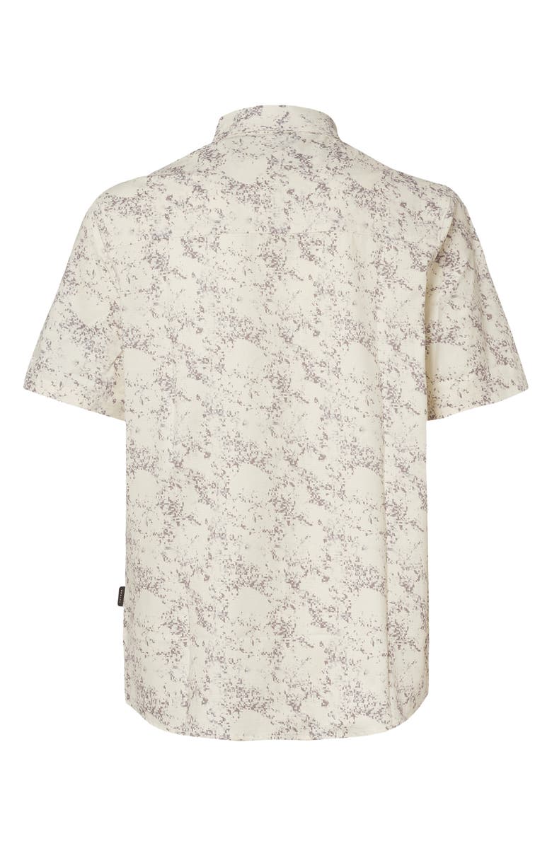 Oakley Sand Camo Short Sleeve Performance Button-Up Golf Shirt, Alternate, color, 