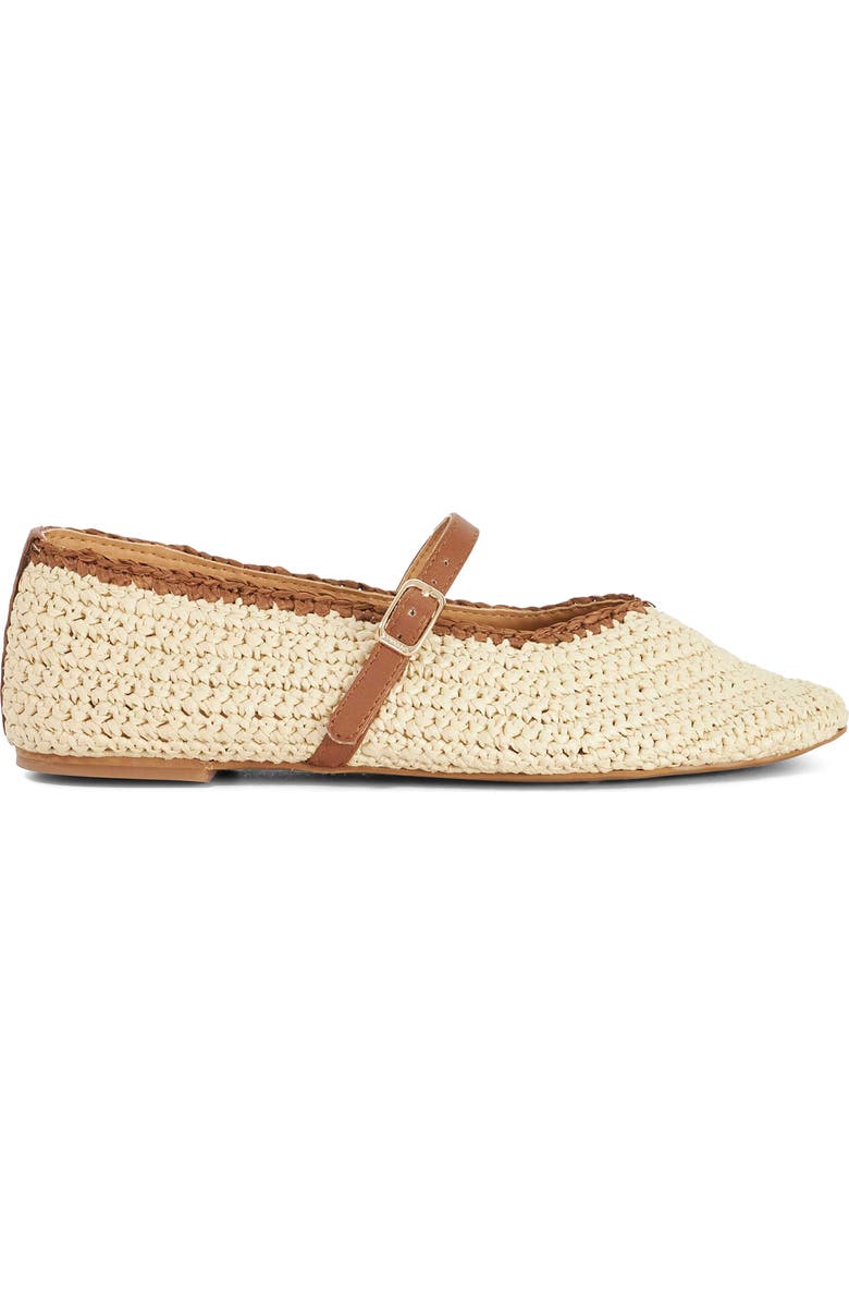Dune London Haloha Mary Jane Flat, Alternate, color, Natural