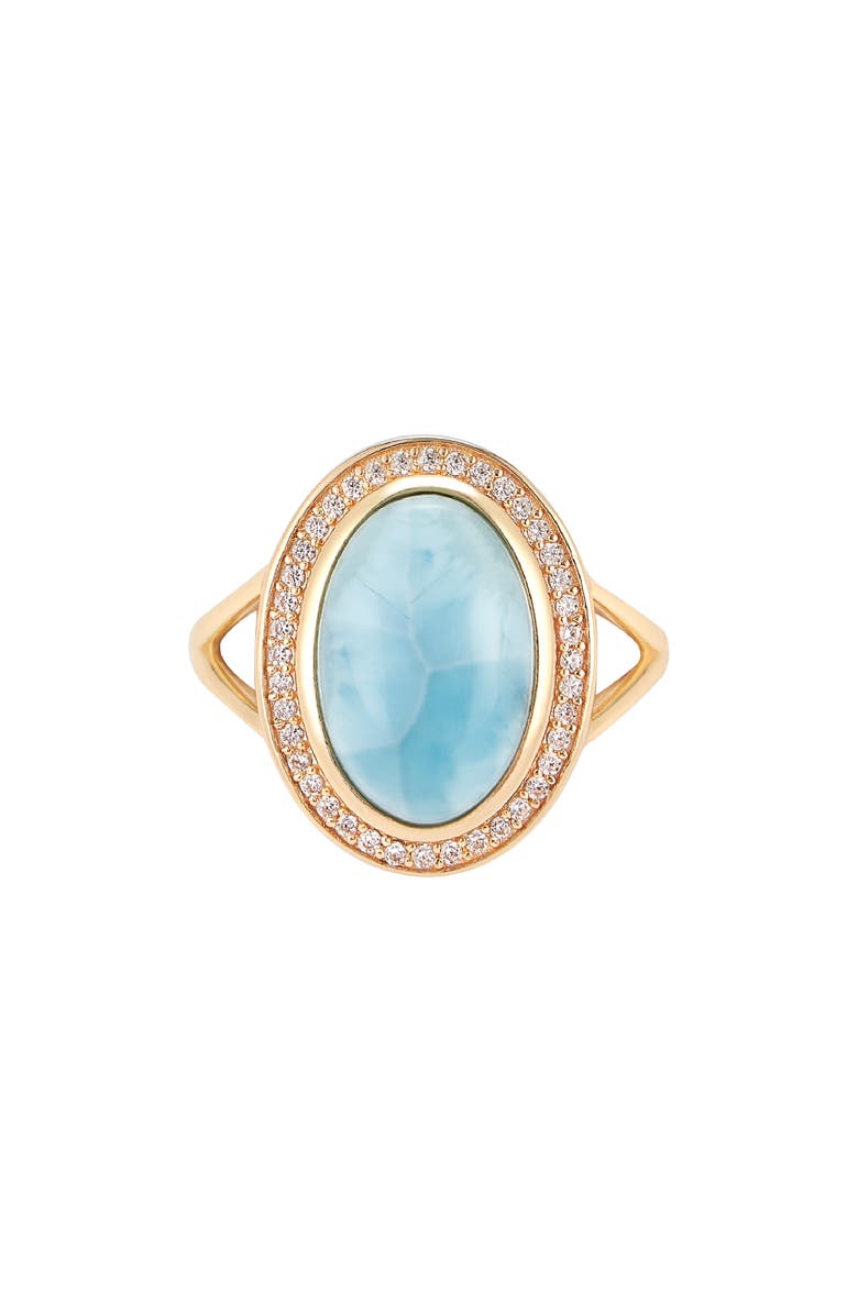 ADORNIA FINE Larimar Halo Ring, Main, color, 