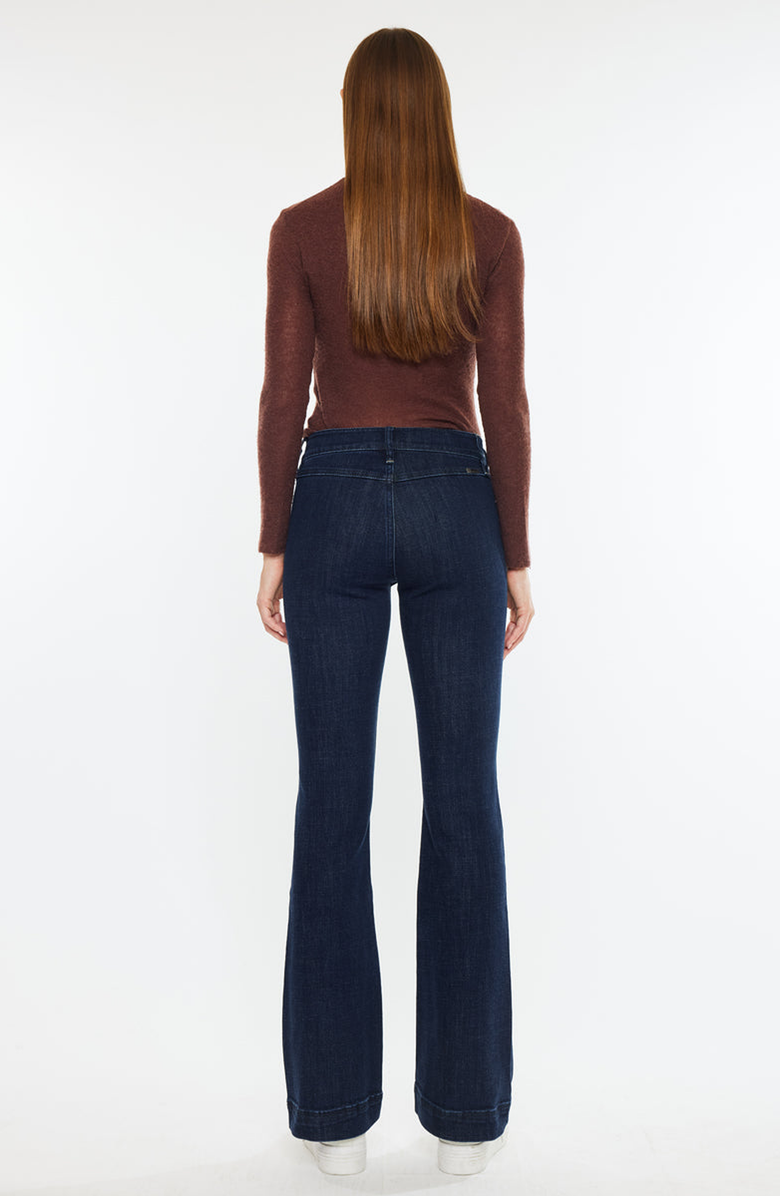 KanCan Star Mid Rise Bootcut Jeans, Alternate, color, Super Dark Blue