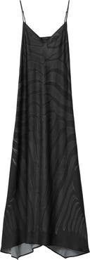 AllSaints Leona Handkerchief Hem Maxi Slipdress