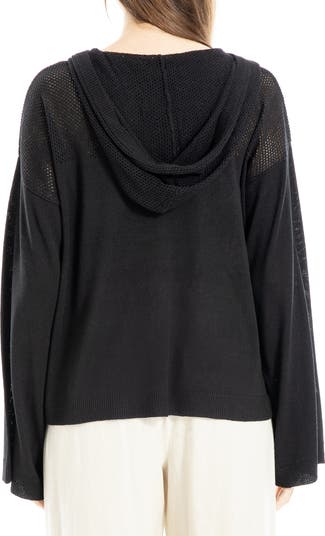 Pointelle Hooded Sweater