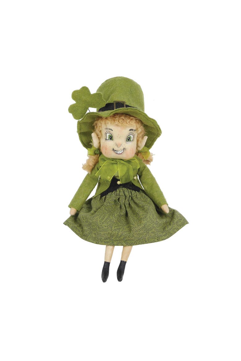 St. Patricks Leprechaun Figurine, Main, color, Green