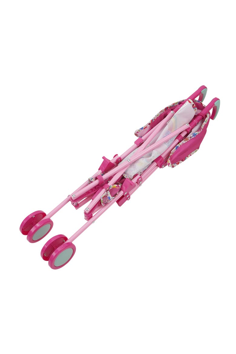 Doll Stroller Pink & Rainbow Fits Dolls Up To 24", Alternate, color, Pink