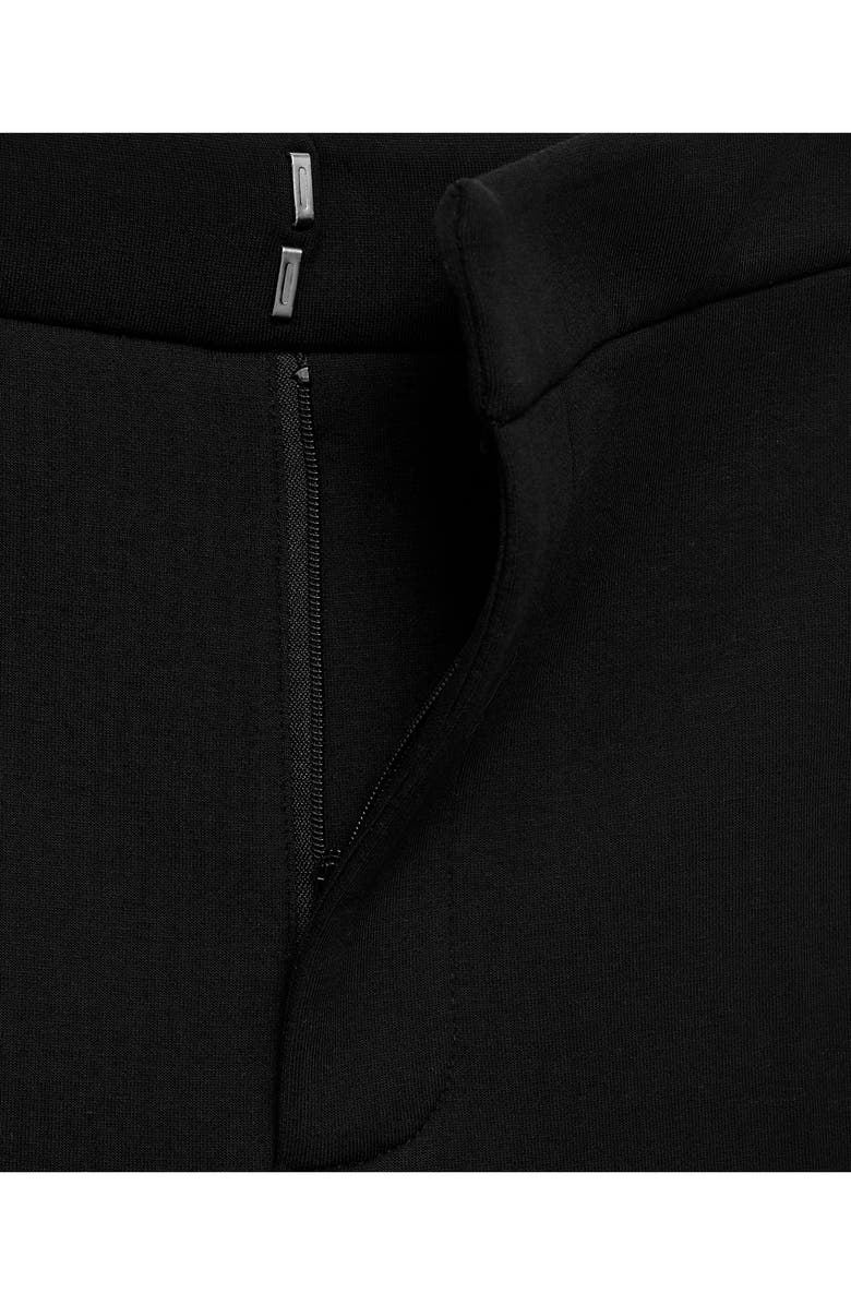 MANGO Cotton Blend Straight Leg Pants, Alternate, color, Black