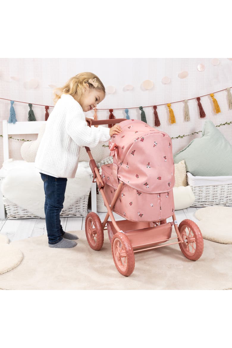 Doll Pram Trendy Play Push Stroller Fits 18" Dolls, Ages 3+, Alternate, color, Multicolored