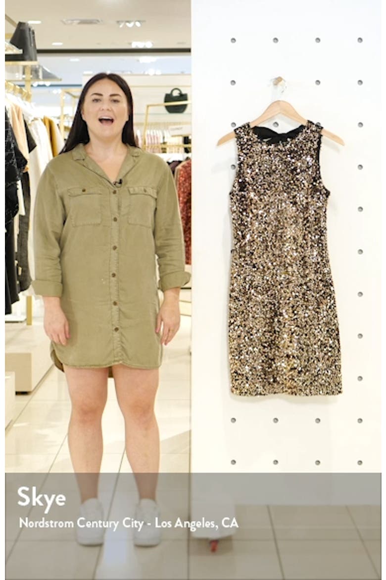 Sequin Sleeveless Shift Dress video