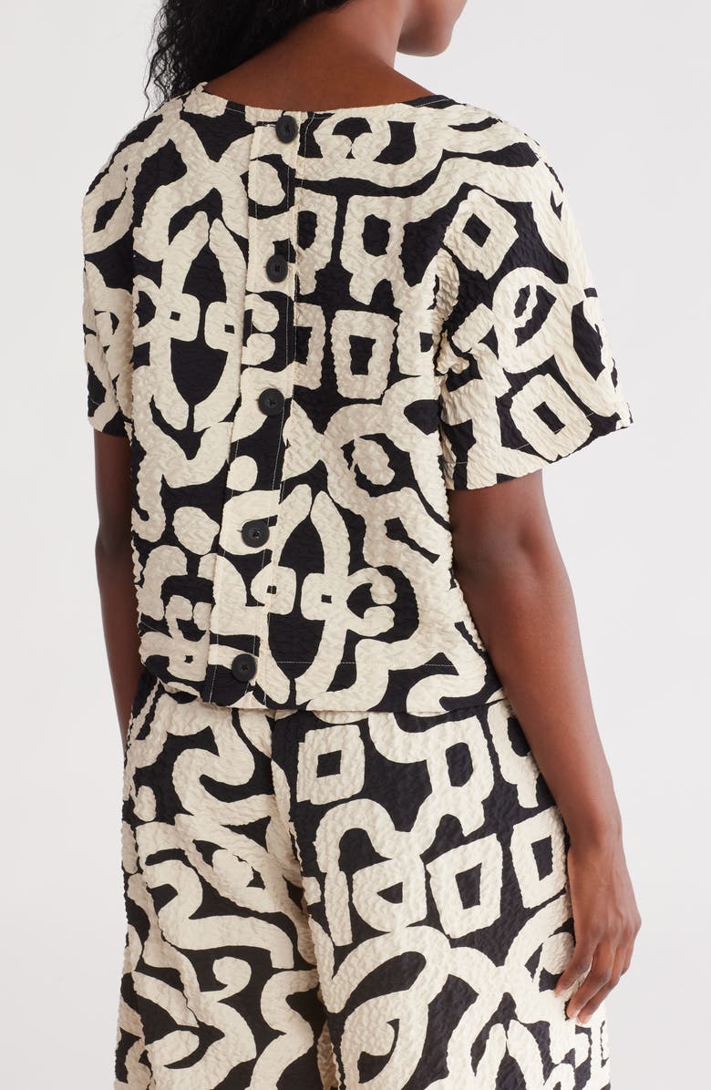 Adrianna Papell Crinkle Print Top, Alternate, color,