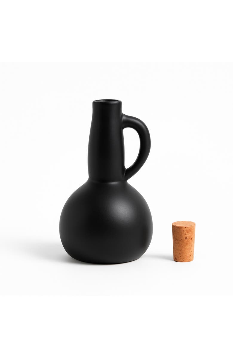 Gharyan Stoneware Dadasi Olive Oil Dispenser, Alternate, color, Matte Black