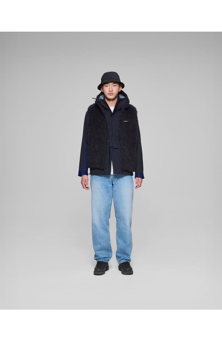 vowels Fleece Vest, Alternate, color, Charcoal