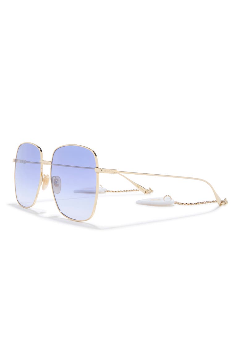 59mm Square Sunglasses, Alternate, color, GOLD GOLD VIOLET