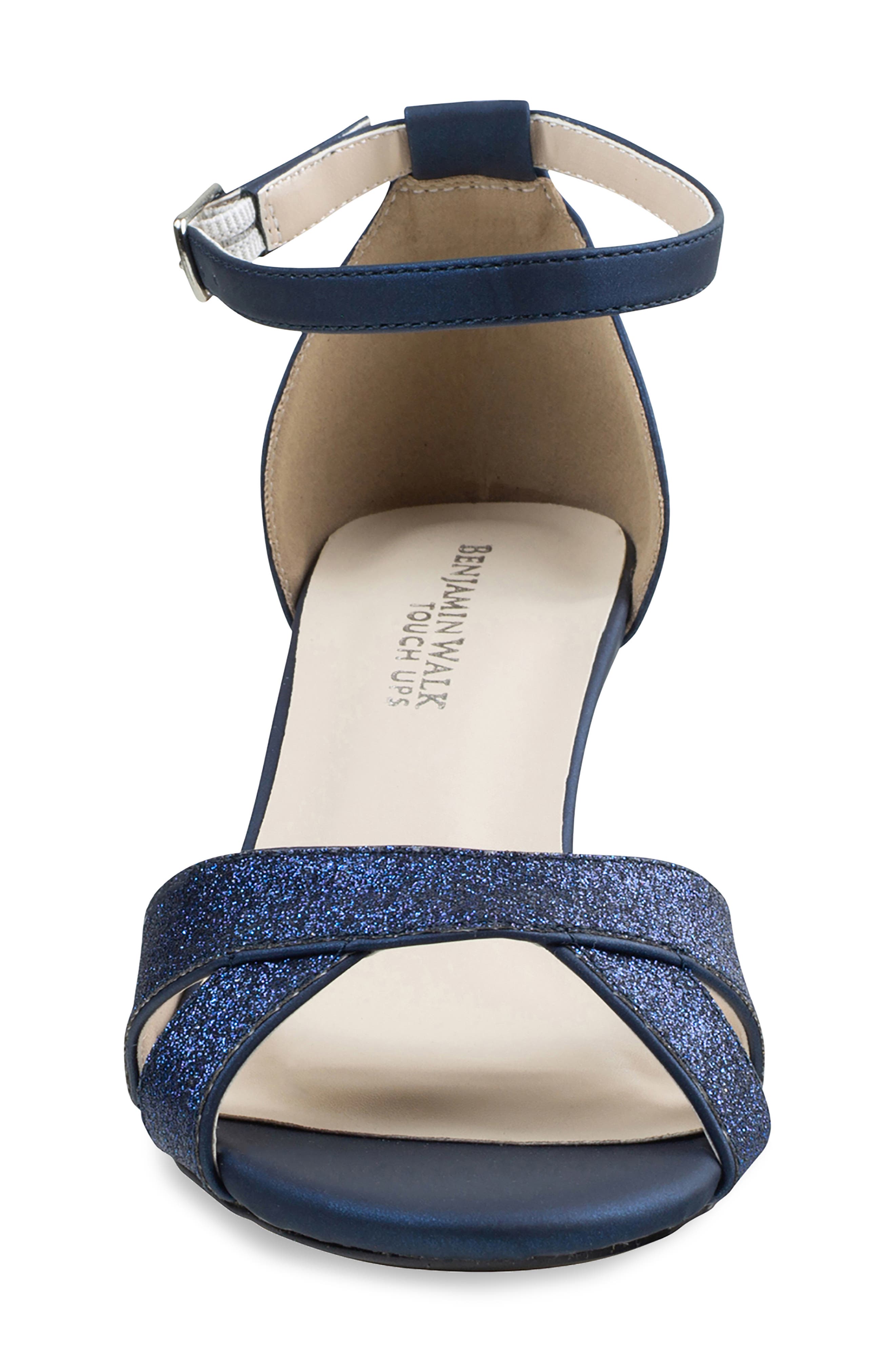 Clementine Kitten Heel Ankle Strap Sandal, Alternate, color, NAVY