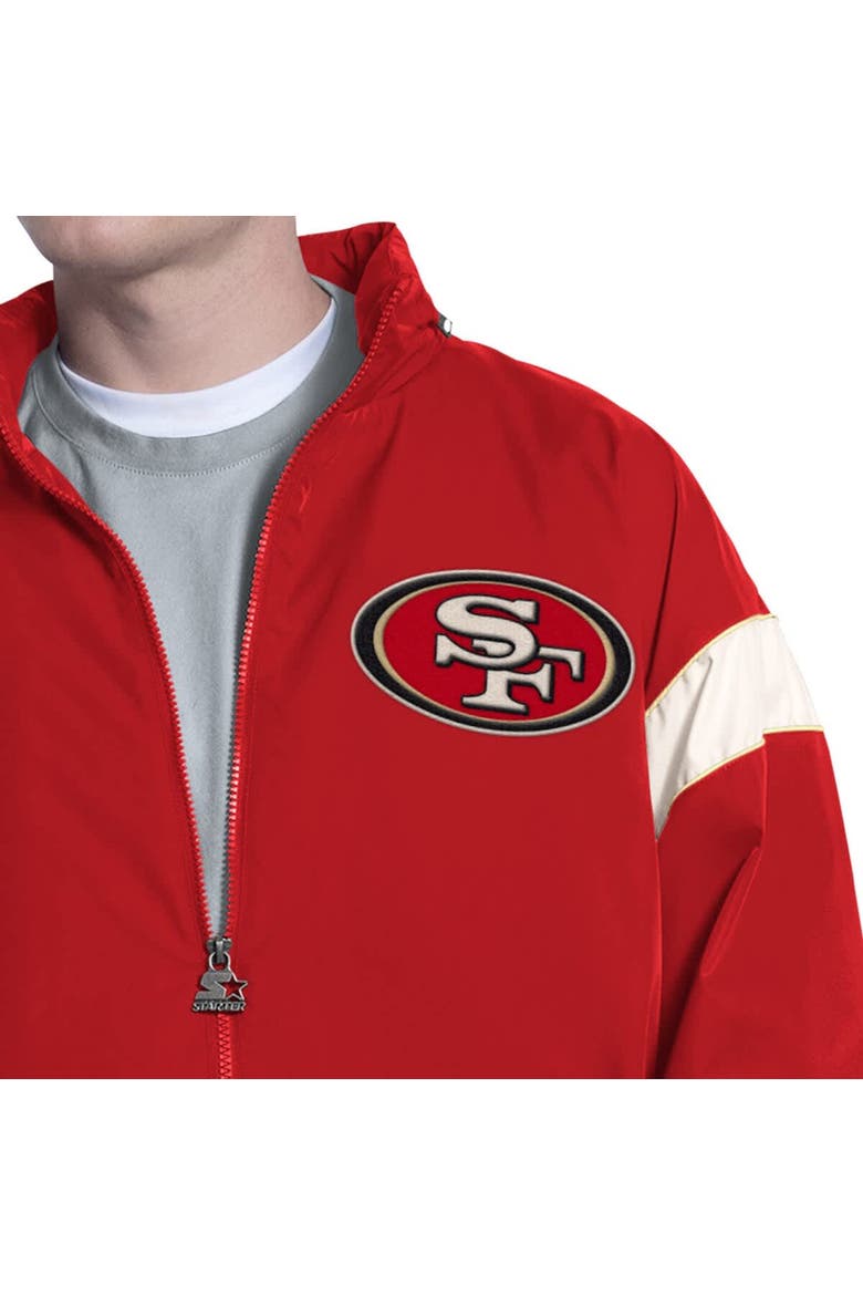 Men's Starter  Scarlet San Francisco 49ers The Gust Full-Zip Hooded Jacket, Alternate, color, Scarlet