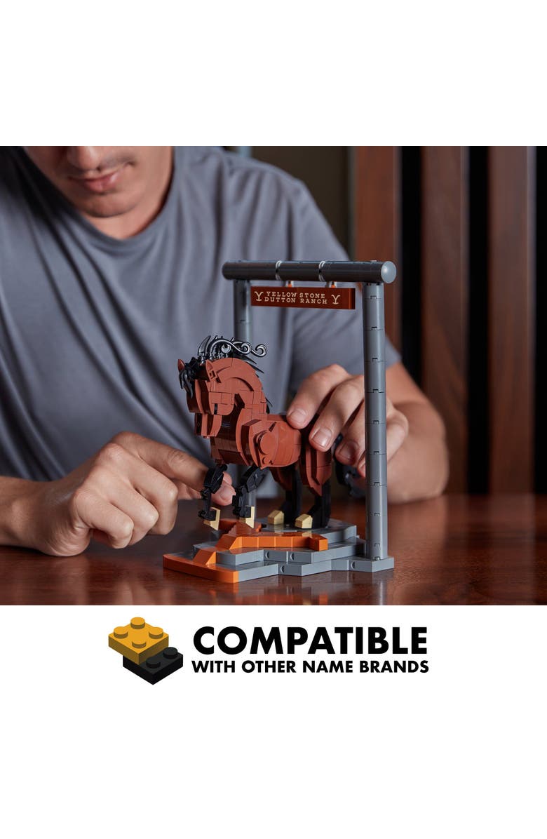 Brickcraft Yellowstone Stallion Horse Building Set, Alternate, color, Yellow