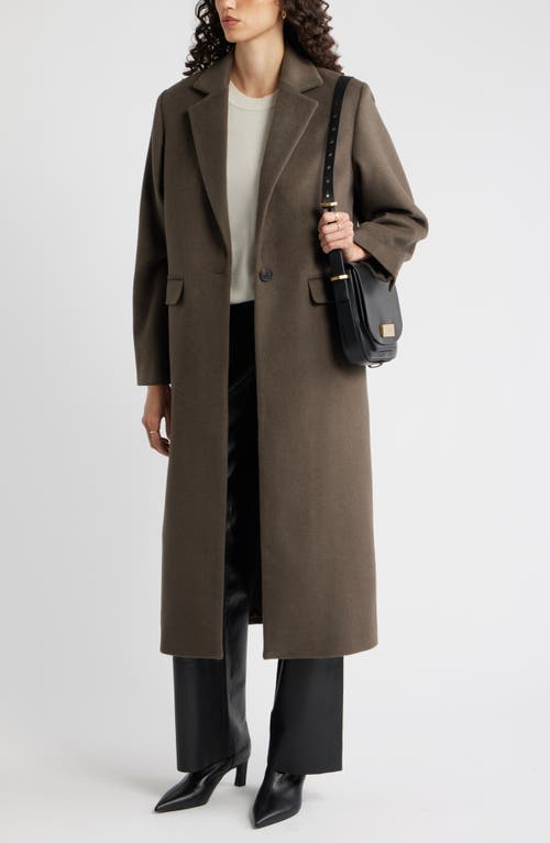 Nordstrom One-button Wool Blend Coat In Green