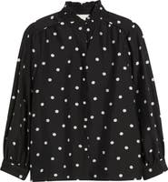 Caslon® Ruffle Button-Up Shirt