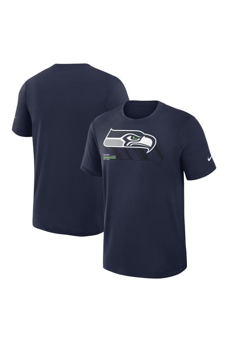 Men's Nike College Navy Seattle Seahawks Primetime Slub Dri-FIT T-Shirt, Main, color, College Navy