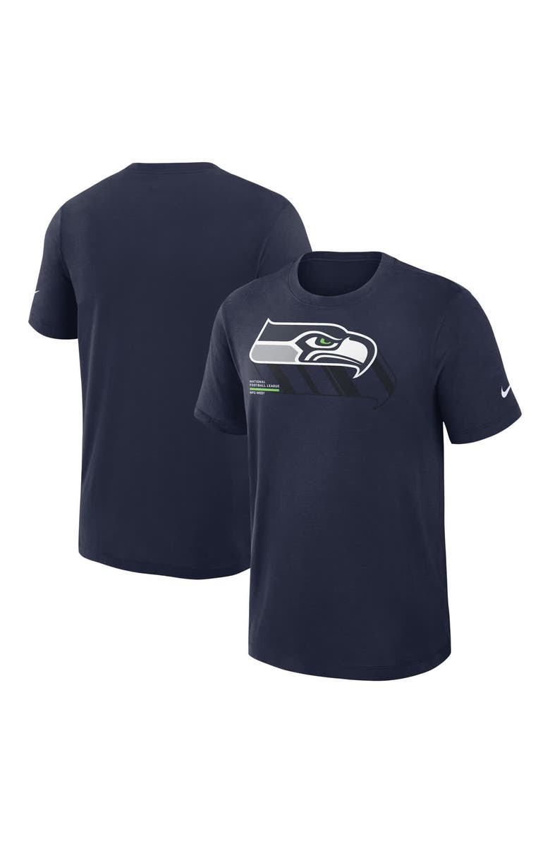 Nike Men's Nike College Navy Seattle Seahawks Primetime Slub Dri-FIT T-Shirt, Main, color, College Navy