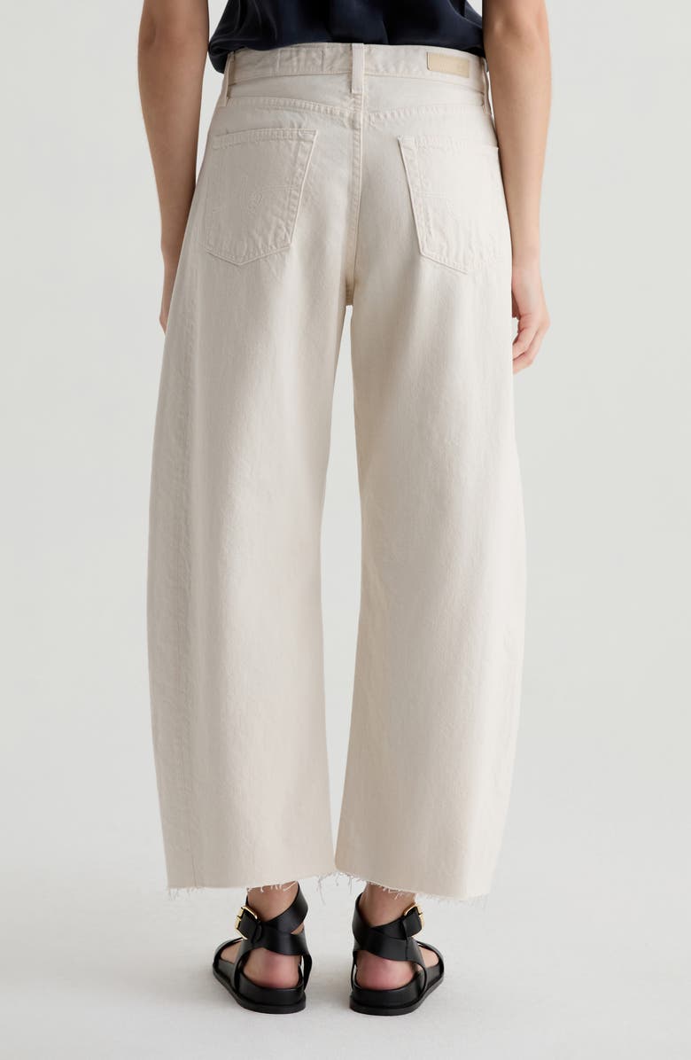 AG Hattie Raw Hem High Waist Crop Barrel Jeans, Alternate, color, Opal Stone