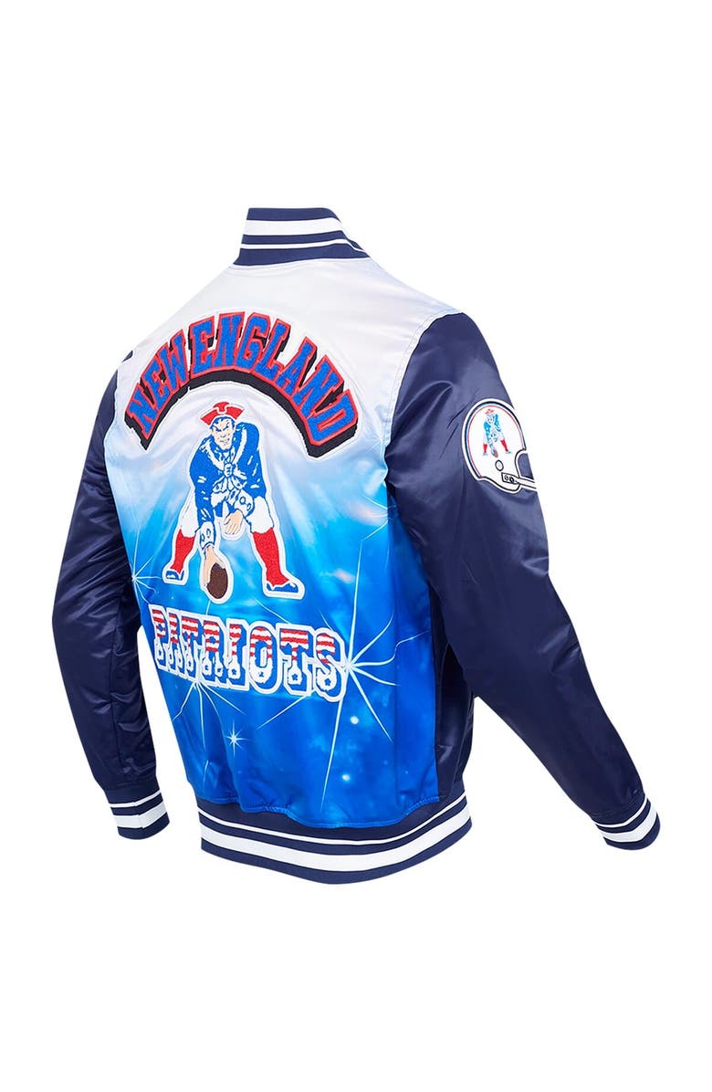 PRO STANDARD Men's Pro Standard Navy New England Patriots Sublimated Satin Full-Snap Jacket, Alternate, color, Navy