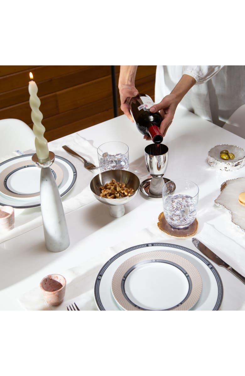 ANNA New York Coluna Kiddush Cup, Alternate, color, White And Silver