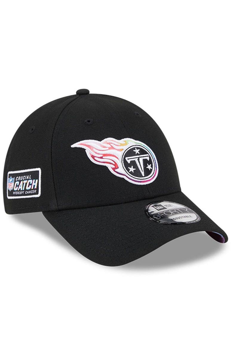 Men's New Era  Black Tennessee Titans 2023 NFL Crucial Catch 9FORTY Adjustable Hat, Main, color, Black