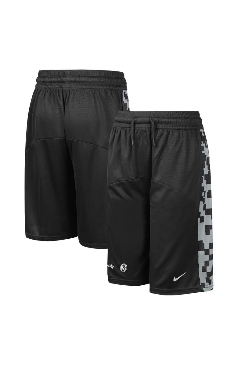 Nike Youth Nike Black Brooklyn Nets Courtside Starting Five Team Shorts, Main, color, Black
