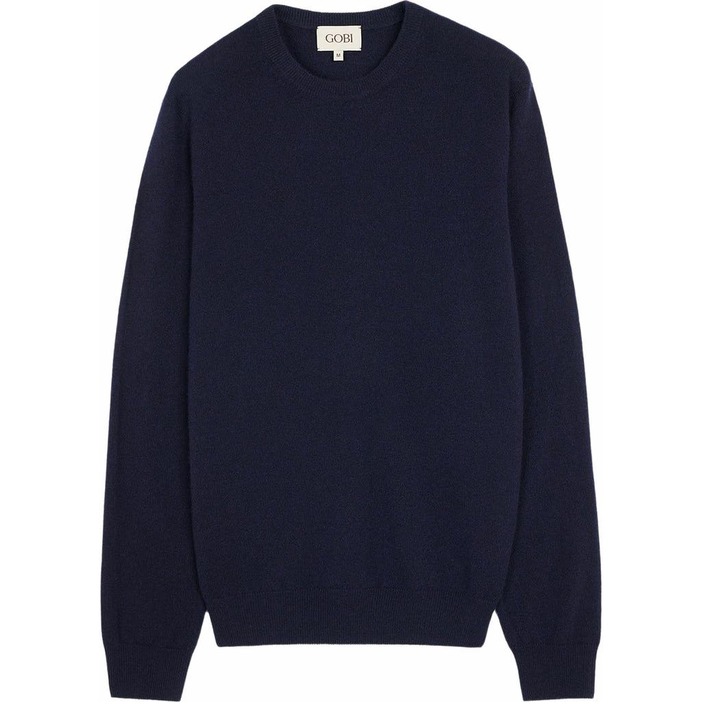 Gobi Mongolian Cashmere Essential Crewneck Cashmere Sweater In Blue