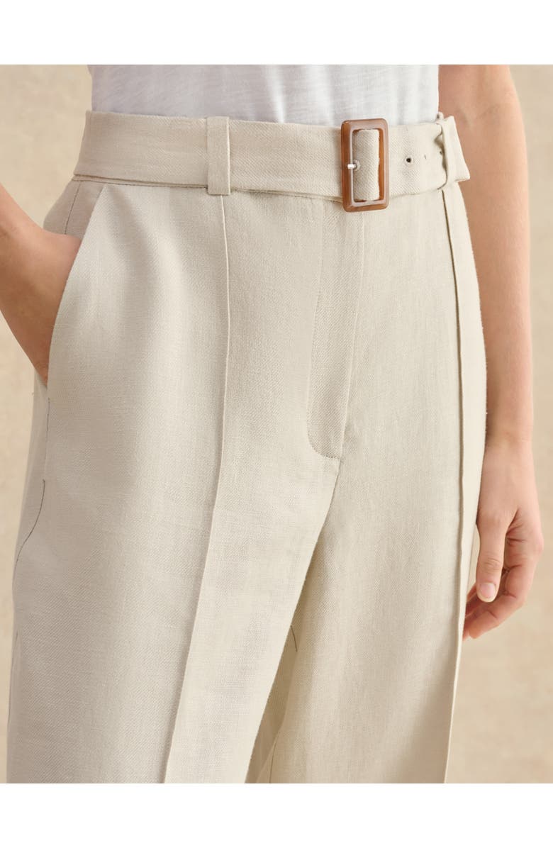 HOBBS LONDON Zainah High Waisted Wide Leg Trousers, Alternate, color, Neutral