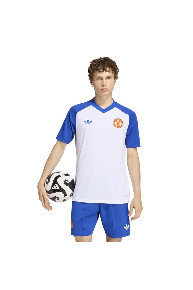 Men's adidas White Manchester United 2026/27 Away Pre-Match Top, Main, color, White