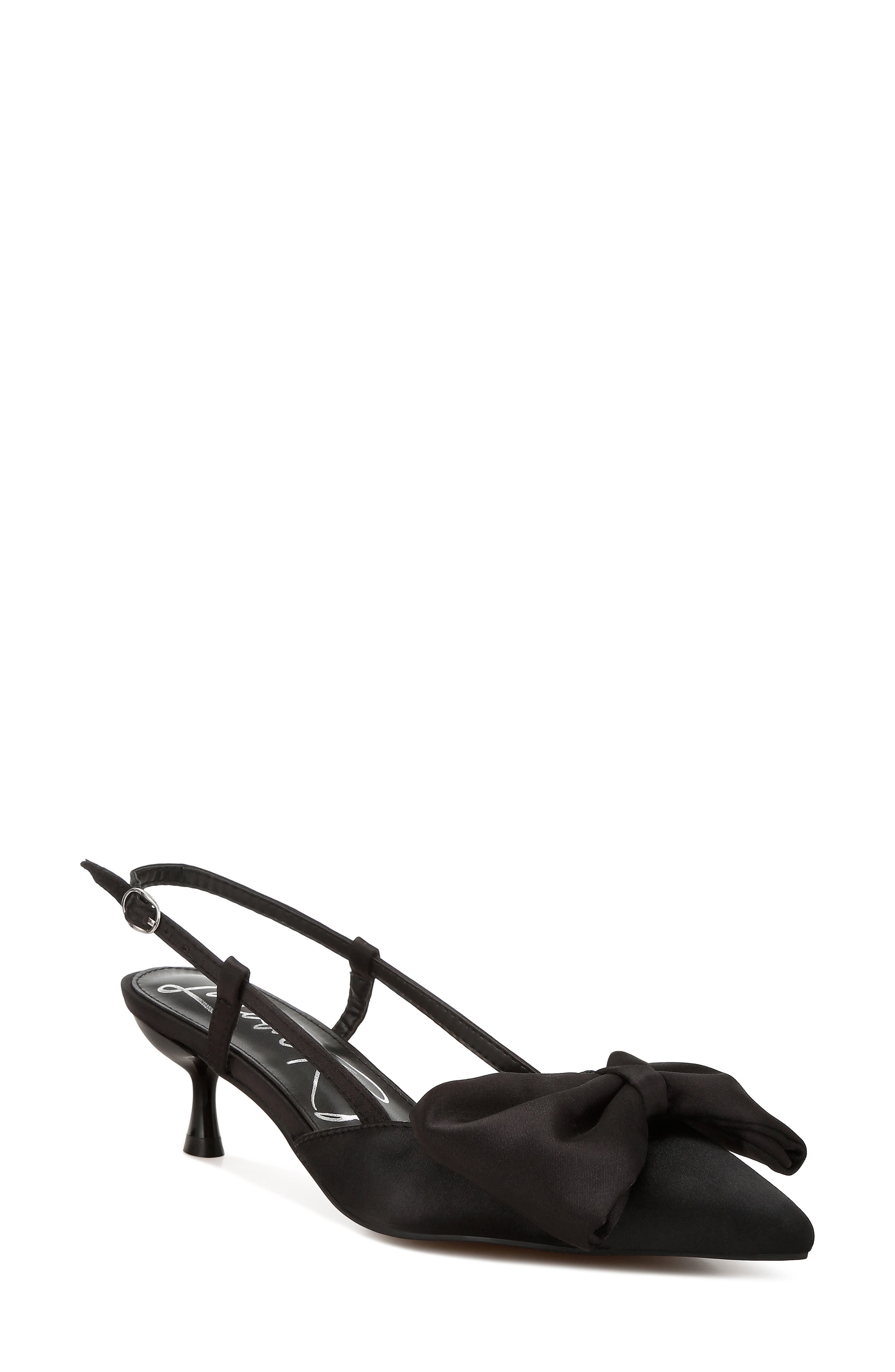 LONDON RAG Okshak Satin Bow Slingback Pump, Main, color, 