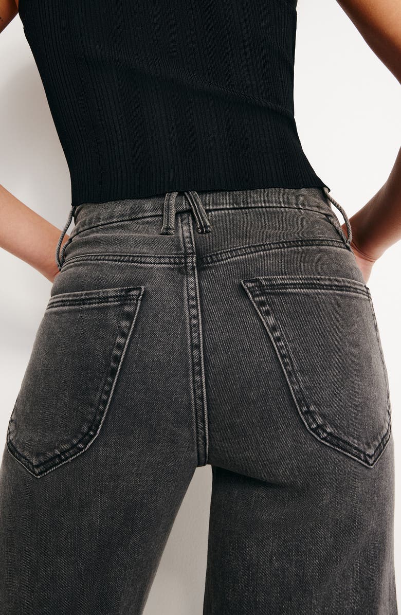 Good American Good Waist Crop Palazzo Jeans, Alternate, color, 