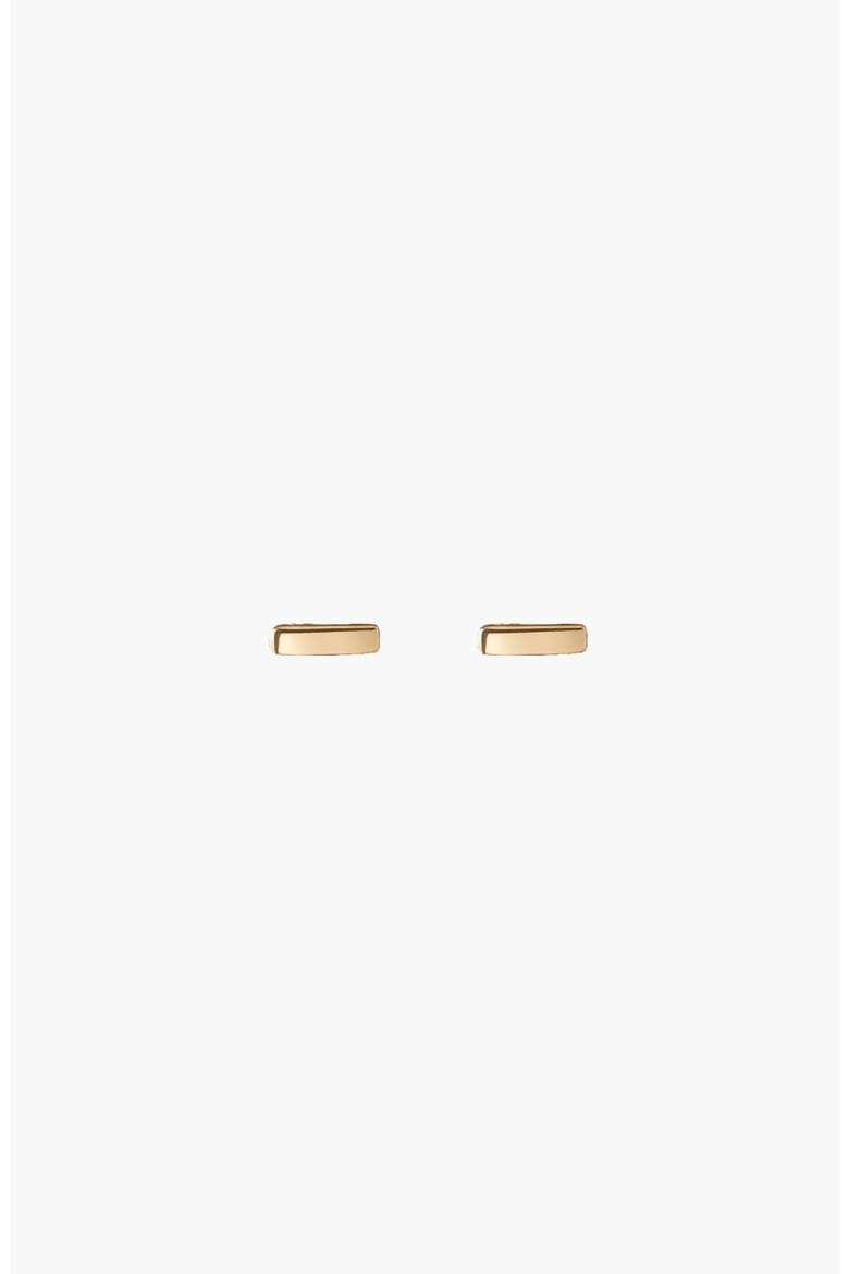 Mini Gold Bar Earring, Alternate, color, Yellow Gold Vermeil