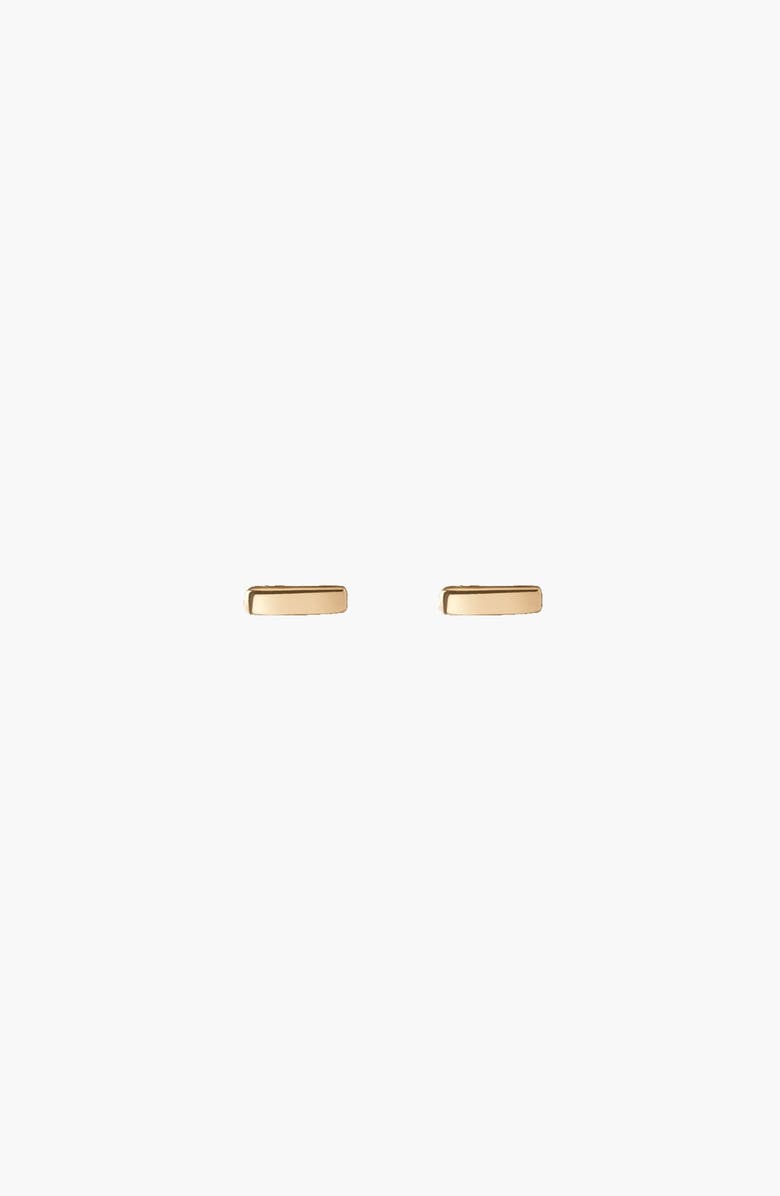 Aurate New York Mini Gold Bar Earring, Alternate, color, Yellow