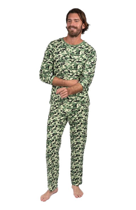 Men's Loose Fit Cotton Matching Family Holiday Pajamas, Classic & Geometric Patterns